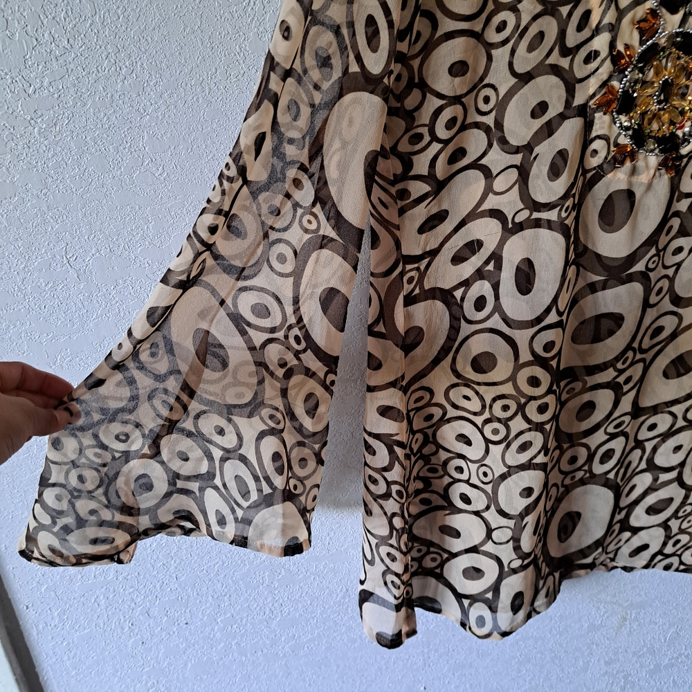 Chic Circular Patterned Women's Tunic - image 3